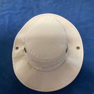 Vtg Tilley Endurables T3 Khaki Cream Ivory Brimmed Sun Hat Canada size 6 7/8